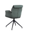 Lot de 2 fauteuils pivotants coque enveloppante NINA tissu Vert Lot de 2 fauteuils pivotants coque enveloppante NINA tissu Vert