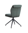 Lot de 2 chaises pivotantes rétro chic NINA tissu Vert