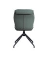 Lot de 2 chaises pivotantes rétro chic NINA tissu Vert