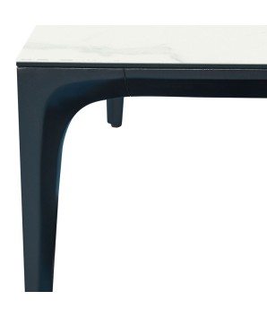 Table basse ARS carrée Arabescato - Minimalisme Industriel Chic