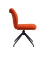 Lot de 2 chaises pivotantes rétro chic NINA tissu Rouge Lot de 2 chaises pivotantes rétro chic NINA tissu Rouge