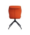 Lot de 2 chaises pivotantes rétro chic NINA tissu Rouge Lot de 2 chaises pivotantes rétro chic NINA tissu Rouge