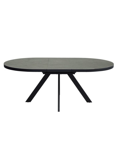 Table à manger 8 personnes allonges papillon céramique Shadow NATALIA