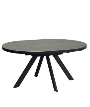 Table à manger 8 personnes allonges papillon céramique Shadow NATALIA