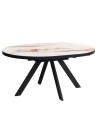 Table repas NATALIA allonges papillon Golden stone 8 personnes Table repas NATALIA allonges papillon Golden stone 8 personnes
