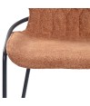 Lot de 2 chaises NATALIA Tissu matelassé Terracotta so 70’s Lot de 2 chaises NATALIA Tissu matelassé Terracotta so 70’s