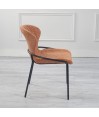 Lot de 2 chaises NATALIA Tissu matelassé Terracotta so 70’s Lot de 2 chaises NATALIA Tissu matelassé Terracotta so 70’s