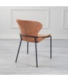 Lot de 2 chaises NATALIA Tissu matelassé Terracotta so 70’s Lot de 2 chaises NATALIA Tissu matelassé Terracotta so 70’s