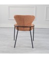 Lot de 2 chaises NATALIA Tissu matelassé Terracotta so 70’s Lot de 2 chaises NATALIA Tissu matelassé Terracotta so 70’s