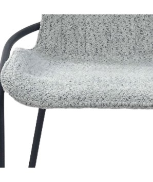 Lot de 2 chaises NATALIA Tissu matelassé Gris clair so 70’s