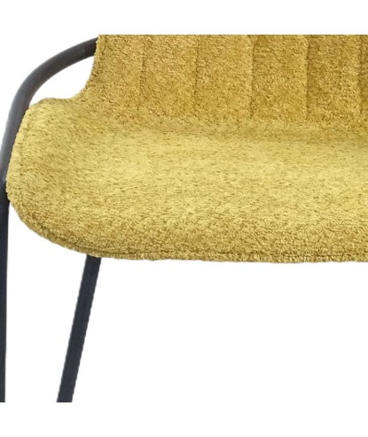 Lot de 2 chaises NATALIA Tissu matelassé Curry so 70’s