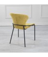Lot de 2 chaises NATALIA Tissu matelassé Curry so 70’s Lot de 2 chaises NATALIA Tissu matelassé Curry so 70’s