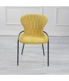 Lot de 2 chaises NATALIA Tissu matelassé Curry so 70’s Lot de 2 chaises NATALIA Tissu matelassé Curry so 70’s