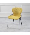 Lot de 2 chaises NATALIA Tissu matelassé Curry so 70’s Lot de 2 chaises NATALIA Tissu matelassé Curry so 70’s