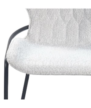 Lot de 2 chaises NATALIA Tissu matelassé Beige so 70’s