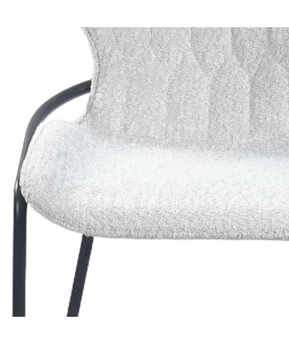 Lot de 2 chaises NATALIA Tissu matelassé Beige so 70’s