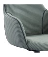 Lot de 2 fauteuils pivotants LOUISA Tissu Vert Confort Rétro-Chic Lot de 2 fauteuils pivotants LOUISA Tissu Vert Confort Rétro-Chic