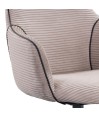 Lot de 2 fauteuils pivotants LOUISA Tissu Beige Confort Rétro-Chic Lot de 2 fauteuils pivotants LOUISA Tissu Beige Confort Rétro-Chic