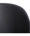 Lot de 2 fauteuils pivotants LAETITIA simili cuir Noir Mid-Century