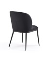 Lot de 2 fauteuils pivotants LAETITIA simili cuir Noir Mid-Century