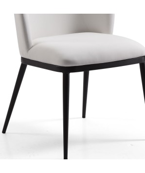 lot 2 fauteuils pivotants LAETITIA similicuir blanc detail pied métal mid century