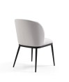 Lot de 2 fauteuils pivotants LAETITIA simili cuir Blanc Mid-Century Lot de 2 fauteuils pivotants LAETITIA simili cuir Blanc Mid-Century