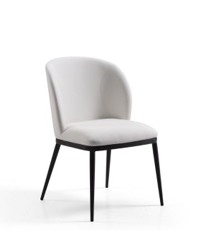 lot 2 fauteuils pivotants LAETITIA similicuir blanc pied métal mid century