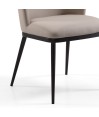 Lot de 2 fauteuils pivotants LAETITIA simili cuir Beige Mid-Century Lot de 2 fauteuils pivotants LAETITIA simili cuir Beige Mid-Century