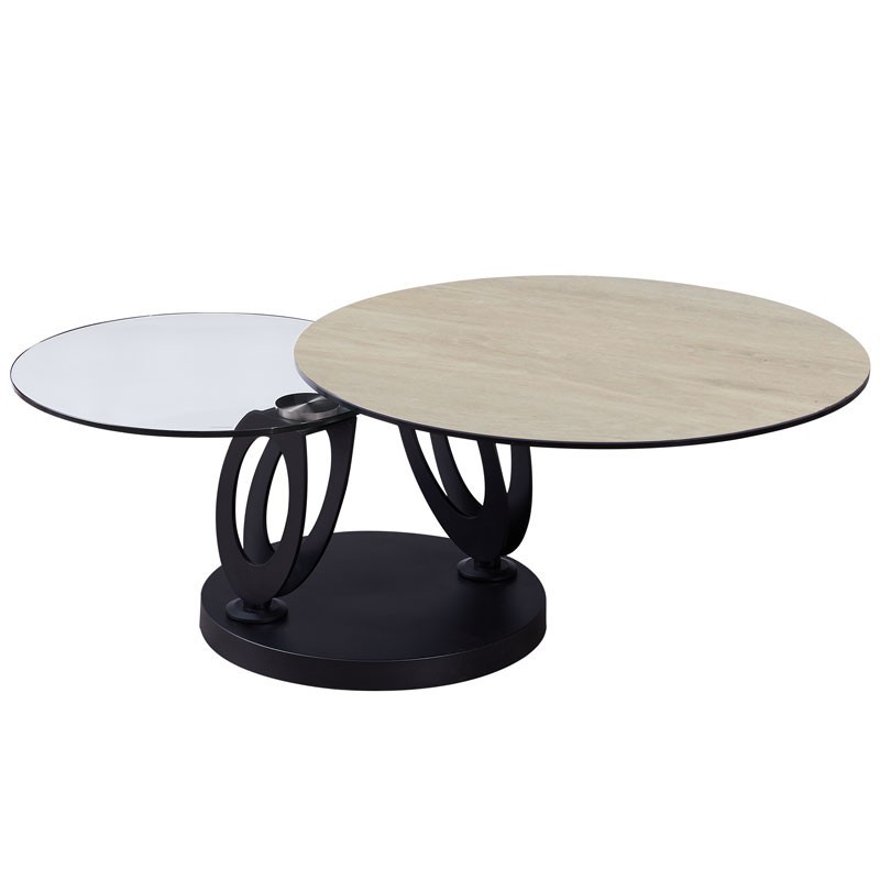 Table basse OGIVE plateaux pivotants Wood clair Table basse OGIVE plateaux pivotants Wood clair
