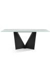 Table repas ALEXIA pieds Sculpturale plateau jade pour 8 personnes Table repas ALEXIA pieds Sculpturale plateau jade pour 8 personnes