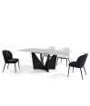 Table repas ALEXIA pieds Sculpturale plateau jade pour 8 personnes Table repas ALEXIA pieds Sculpturale plateau jade pour 8 personnes