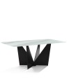 Table repas ALEXIA pieds Sculpturale plateau jade pour 8 personnes Table repas ALEXIA pieds Sculpturale plateau jade pour 8 personnes