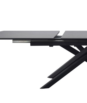 table repas emilia pied étoilé industriel chic 10 personnes céramique grey stone système ouverture