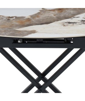 Table relevable STAND UP céramique pandora polymorphe rectangulaire ou ronde design industriel modernisé detal plateau