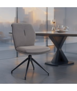 Chaises PIVOTANTES NINA Gris vendues par 2 dans salle à manger