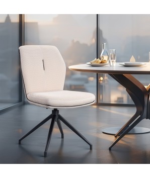 Chaises PIVOTANTES NINA Blanc vendues par 2 dans salle à manger