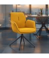 Fauteuils pivotants coque enveloppante NINA Jaune vendus par 2 Fauteuils pivotants coque enveloppante NINA Jaune vendus par 2