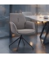 Fauteuils pivotants coque enveloppante NINA Gris vendus par 2