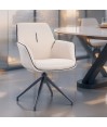 Fauteuils pivotants coque enveloppante NINA Blanc vendus par 2