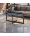 Table basse ovale BEAULIEU verre martelé Table basse ovale BEAULIEU verre martelé