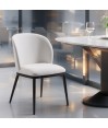 Lot de 2 fauteuils pivotants LAETITIA simili cuir Blanc Mid-Century Lot de 2 fauteuils pivotants LAETITIA simili cuir Blanc Mid-Century