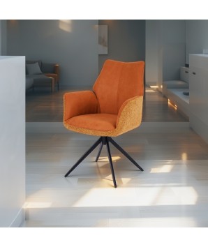 fauteuils pivotants ELISA Safran dans salon