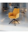 Lot de 2 fauteuils pivotants ELISA Curry Lot de 2 fauteuils pivotants ELISA Curry