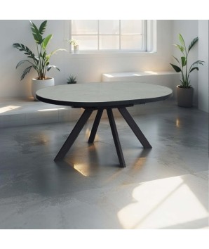 Table repas NATALIA allonges papillon Shadow dans salle à manger