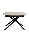 Table Repas GLORIA 1m60 céramique Travertin extensible 10 personnes Table Repas GLORIA 1m60 céramique Travertin extensible 10 personnes