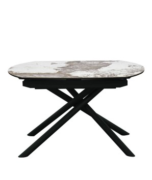 Table repas GLORIA 1m60 extensible 10 personnes céramique Pandora vue profil fermée