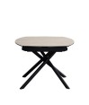 Table Repas GLORIA 1m30 céramique Travertin extensible 8 personnes