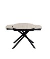 Table Repas GLORIA 1m30 céramique Travertin extensible 8 personnes