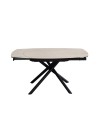 Table Repas GLORIA 1m30 céramique Travertin extensible 8 personnes