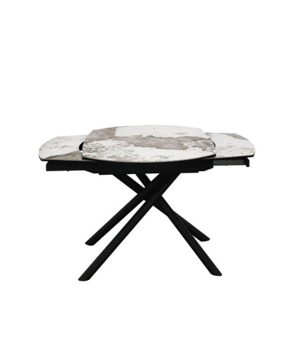 Table Repas GLORIA 1m30 céramique Pandora extensible 8 personnes